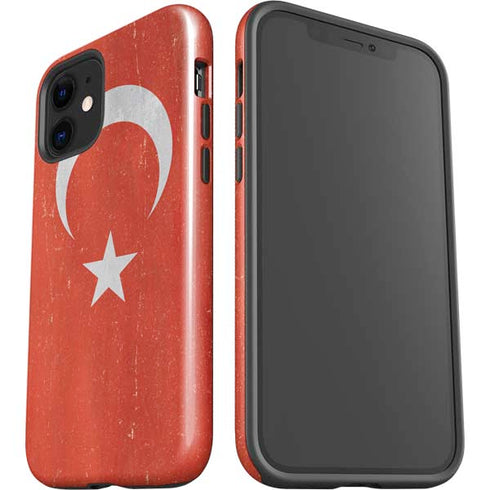 Turkish Flag Distressed iPhone 12 Mini Impact Case